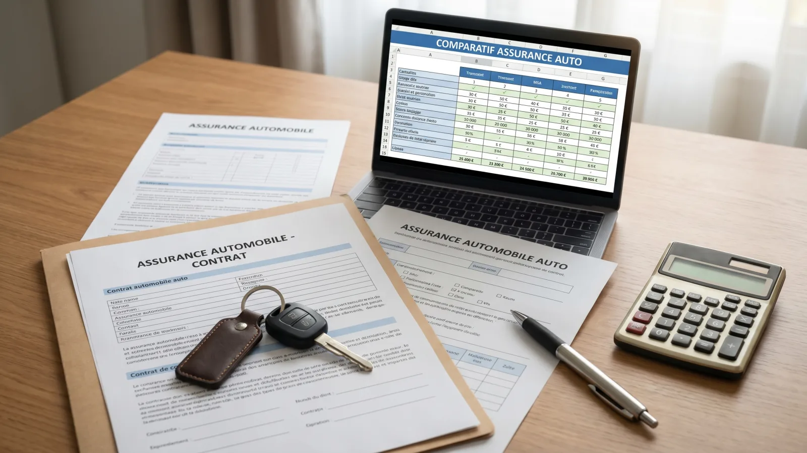 Comparaison de devis d assurance auto sur un ordinateur portable